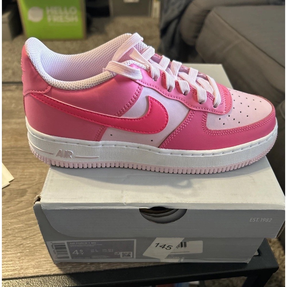 NIB Nike Air Force 1 BG Pinksicle HYPER PINK Foam Glacé Rose Youth 4.5 Women's 6